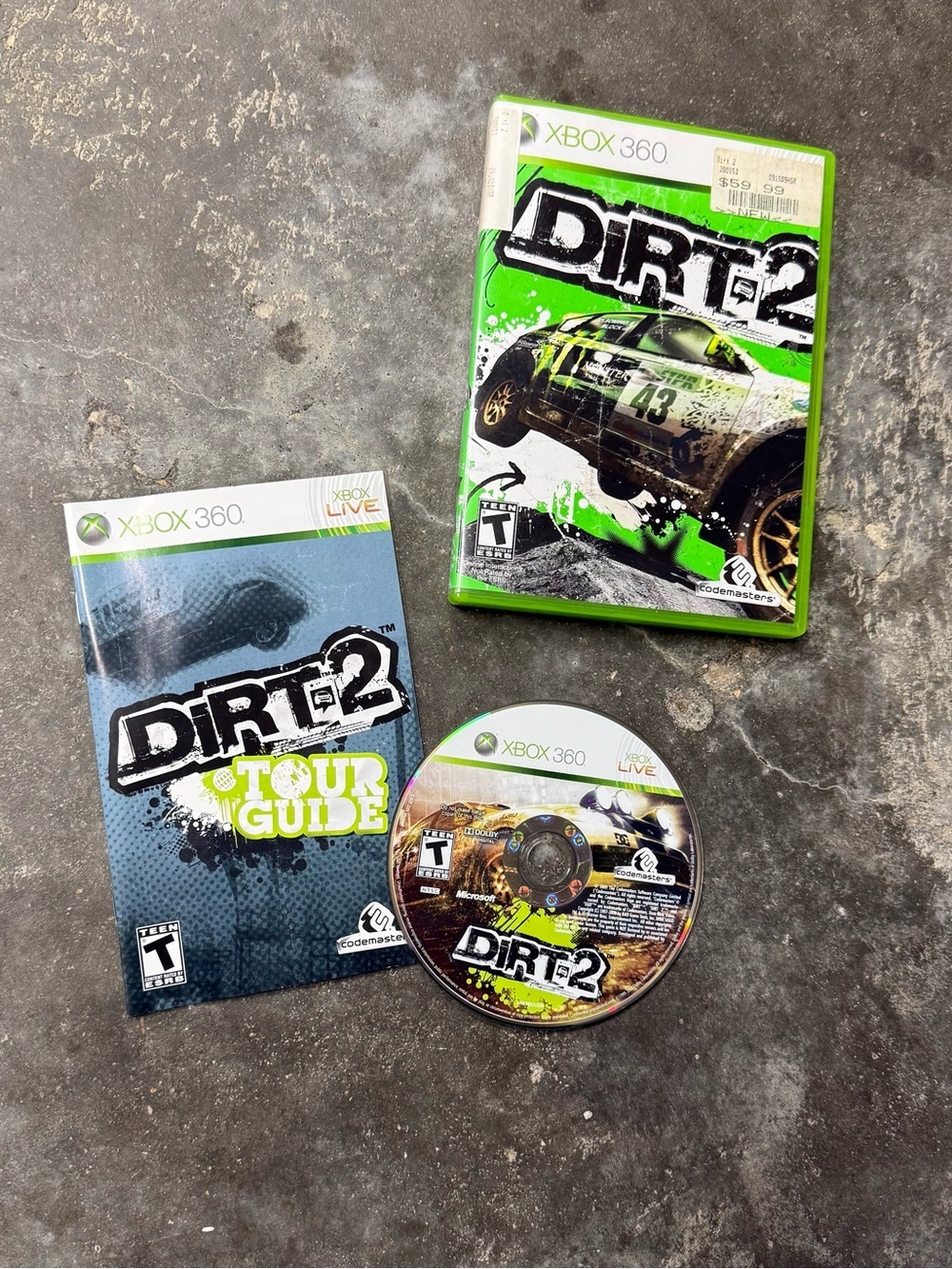 DiRT 2 Xbox 360 Complete CIB Tested Racing Rally Game